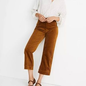 Madewell Wide-Leg Crop Pants: Corduroy Edition